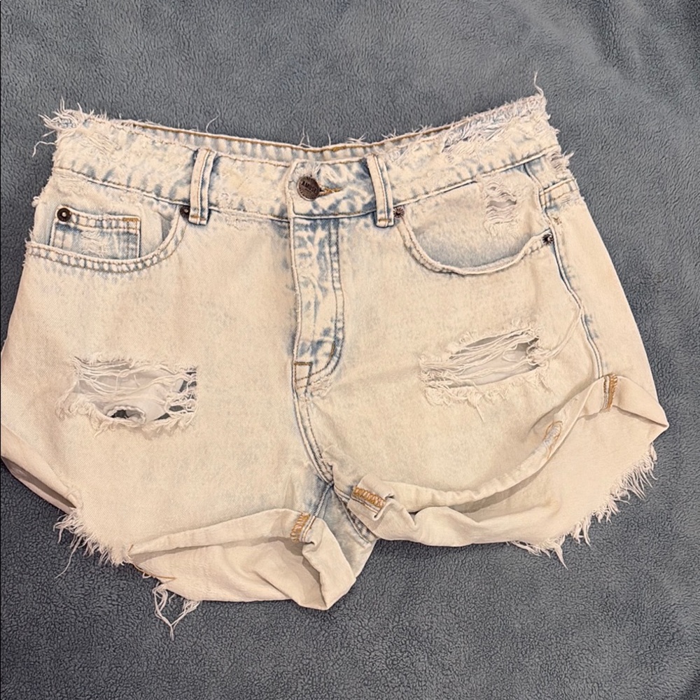 Distressed Denim Shorts